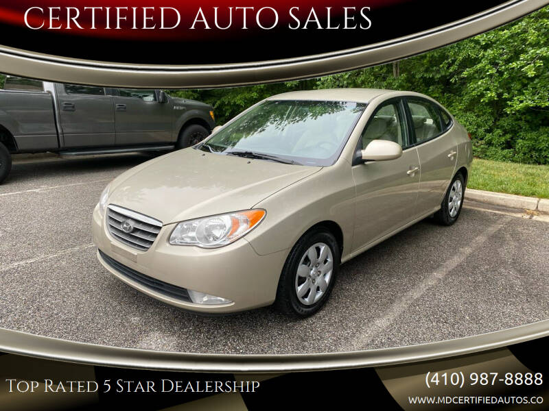 2008 Hyundai Elantra for sale at CERTIFIED AUTO SALES in Millersville MD