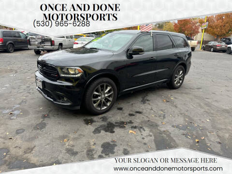 2017 Dodge Durango for sale at Once and Done Motorsports in Chico CA