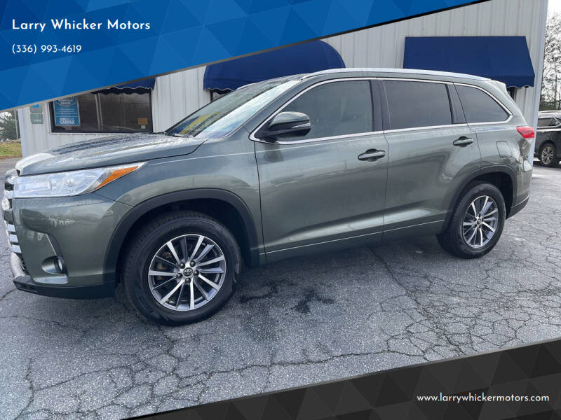 2017 Toyota Highlander for sale at Larry Whicker Motors in Kernersville NC