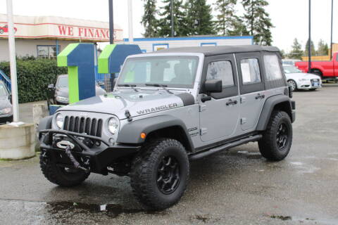 2016 Jeep Wrangler Unlimited for sale at BAYSIDE AUTO SALES in Everett WA