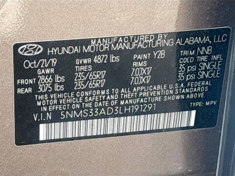 2020 Hyundai Santa Fe SEL