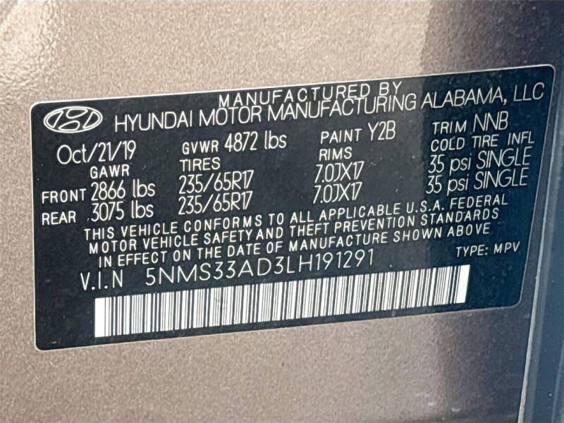 2020 Hyundai Santa Fe SEL