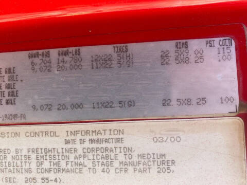 2001 Sterling LT9500 Series