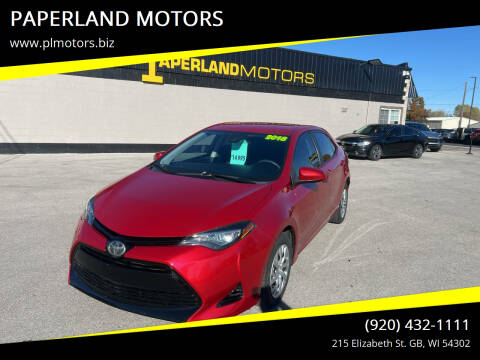 2018 Toyota Corolla for sale at PAPERLAND MOTORS in Green Bay WI