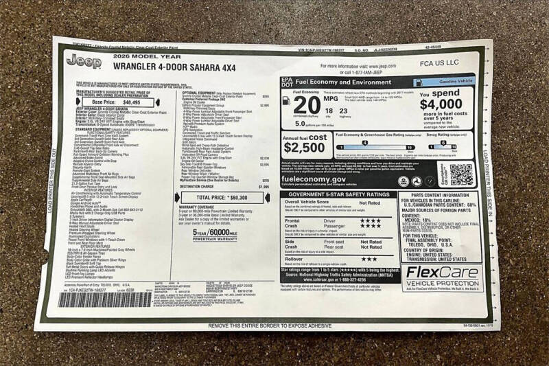 2026 Jeep Wrangler Sahara