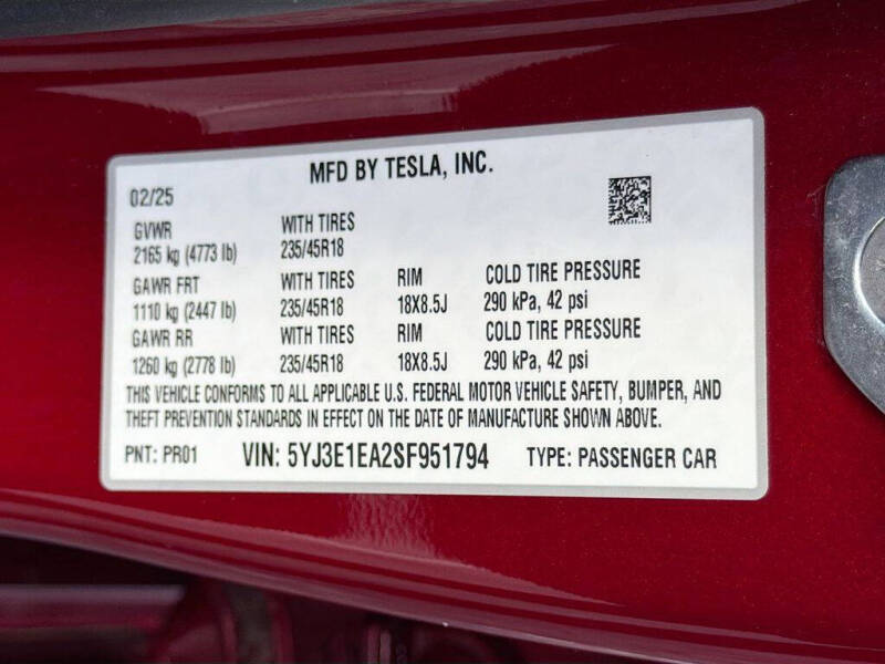 2025 Tesla Model 3 Long Range