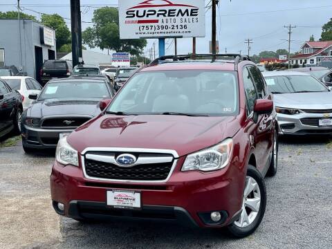 2014 Subaru Forester for sale at Supreme Auto Sales in Chesapeake VA