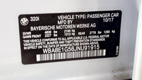 2018 BMW 3 Series 320i