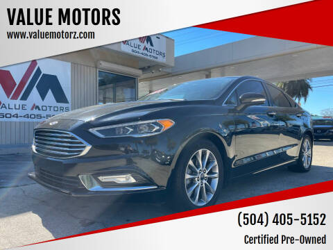 2017 Ford Fusion for sale at VALUE MOTORS in Kenner LA