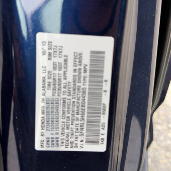 2014 Honda Odyssey EX-L w/DVD