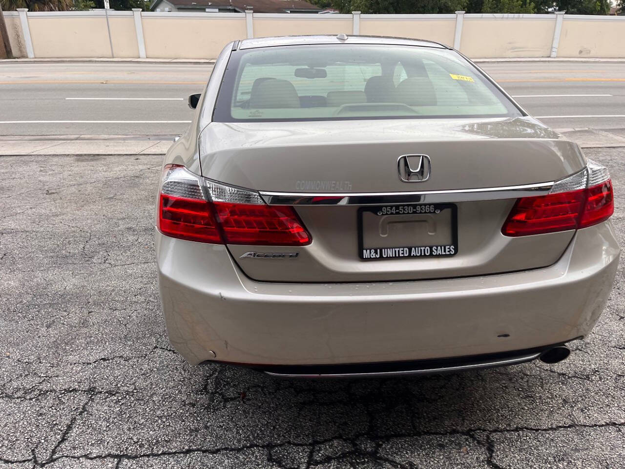 2013 Honda Accord for sale at M & J UNITED AUTO SALES in LAUDERDALE LAKES, FL