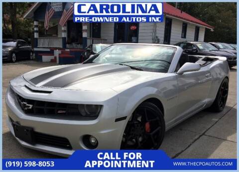 2011 Chevrolet Camaro for sale at Carolina Pre-Owned Autos Inc in Durham NC