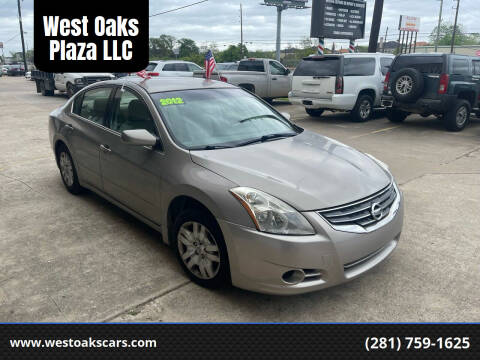 2012 Nissan Altima for sale at West Oaks Plaza LLC in Houston TX