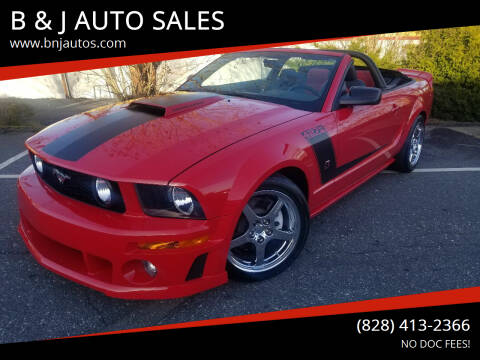 2008 Ford Mustang for sale at B & J AUTO SALES in Morganton NC