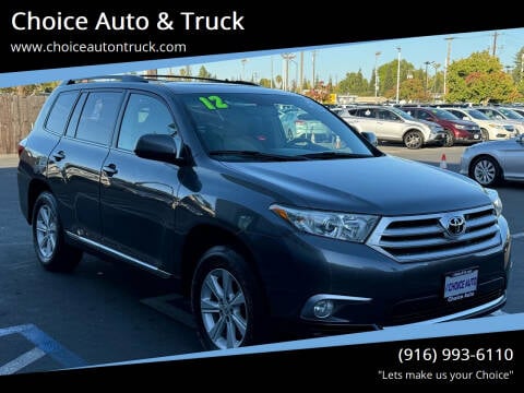 2012 Toyota Highlander for sale at Choice Auto & Truck in Sacramento CA