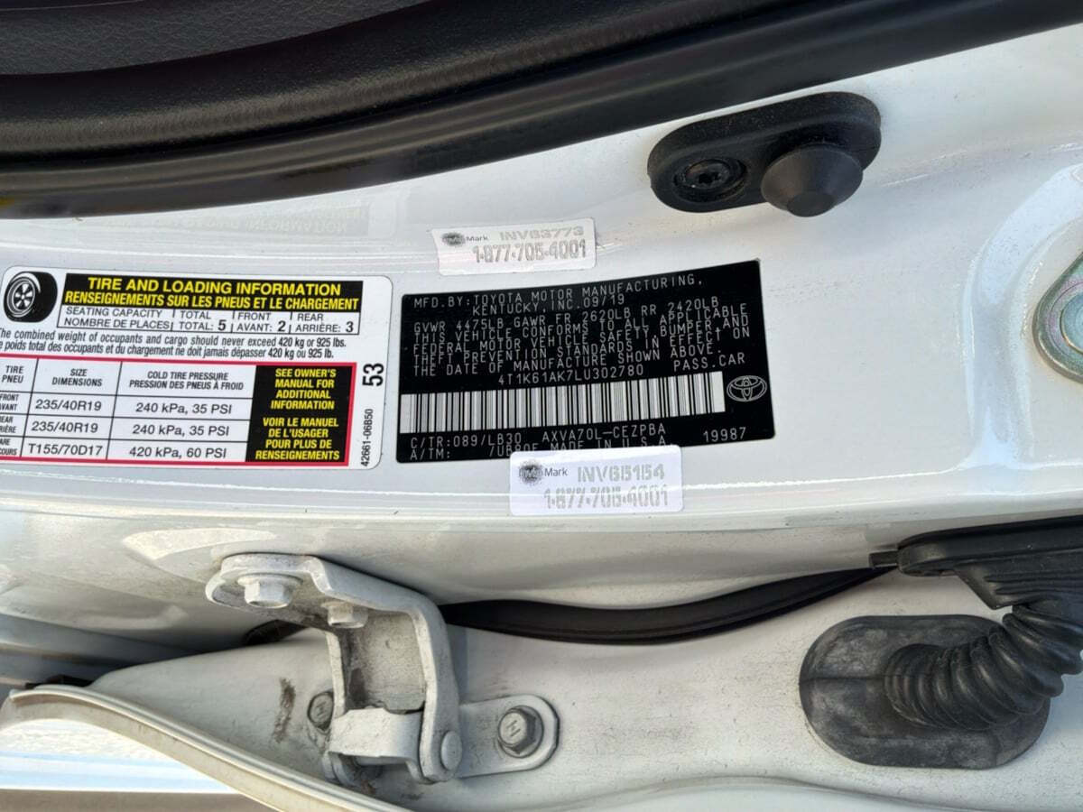 White 2020 Toyota Camry XSE XSE 4dr Sedan 22