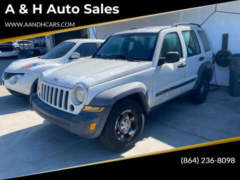 2007 Jeep Liberty for sale at A & H Auto Sales in Greenville SC