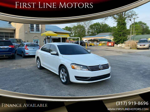 2013 Volkswagen Passat for sale at First Line Motors in Brownsburg IN