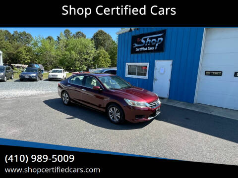 2015 Honda Accord for sale at Shop Certified Cars in Easton MD