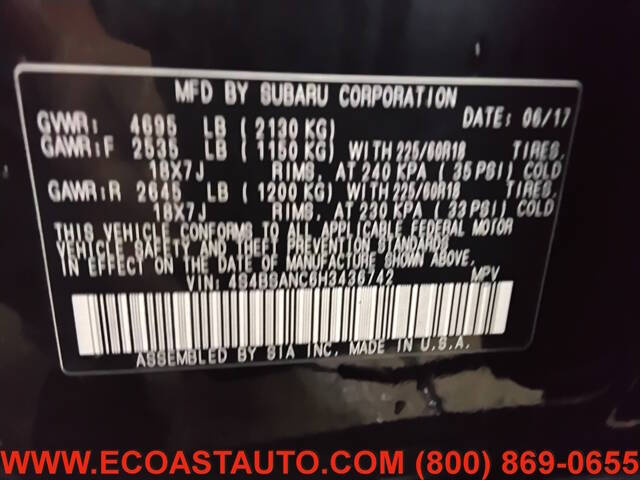 2017 Subaru Outback 2.5i Limited