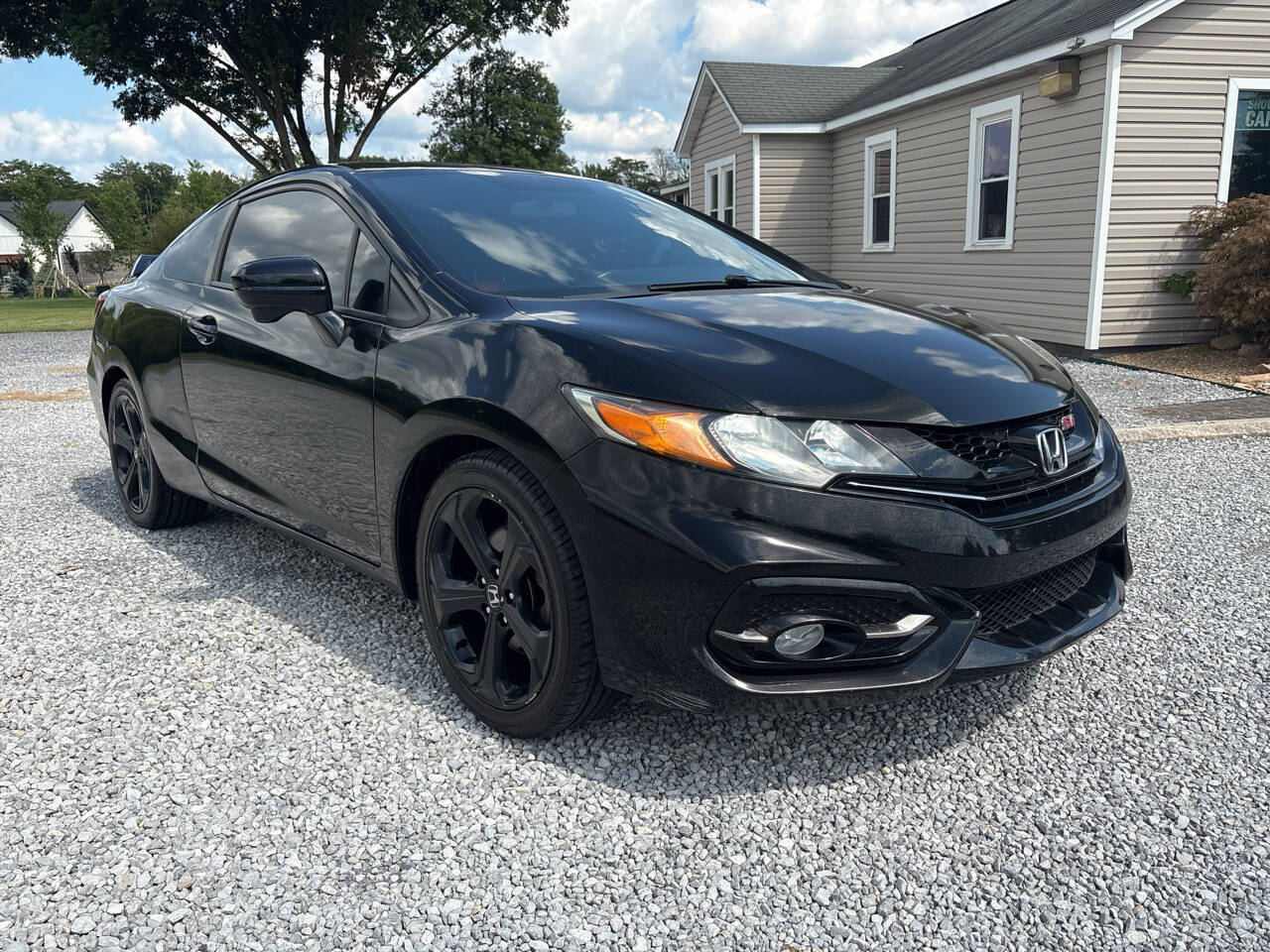 Black 2015 Honda Civic Si Si 2dr Coupe 1
