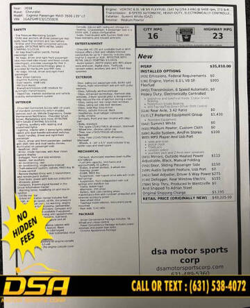 2018 Chevrolet Express LT 3500