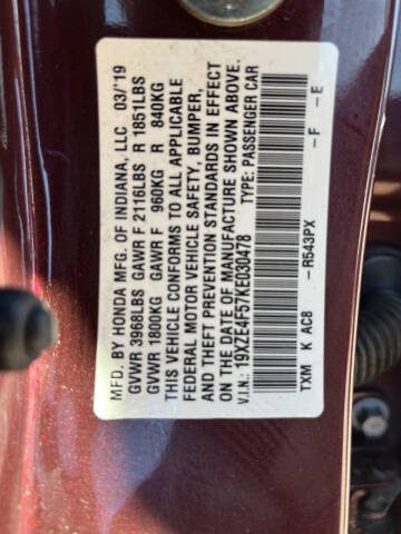 2019 Honda Insight EX