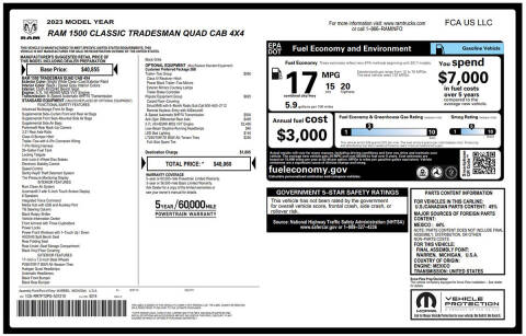 2023 RAM 1500 Classic Tradesman