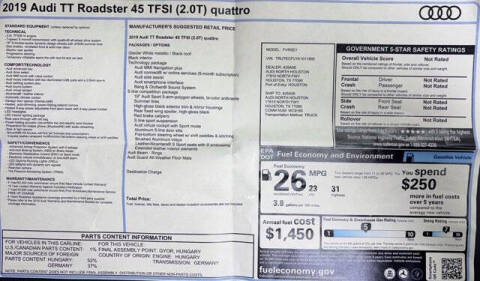 2019 Audi TT 2.0T quattro