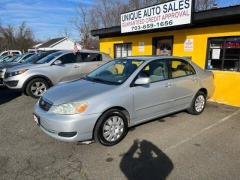 2006 Toyota Corolla for sale at Unique Auto Sales in Marshall VA