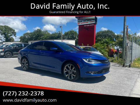 2015 Chrysler 200 for sale at David Family Auto, Inc. in New Port Richey FL