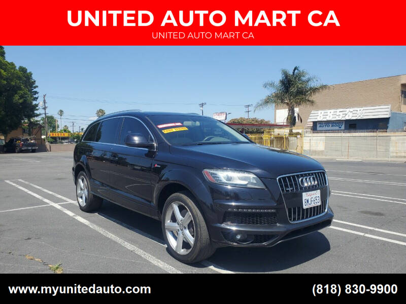 2012 Audi Q7 for sale at UNITED AUTO MART CA in Arleta CA