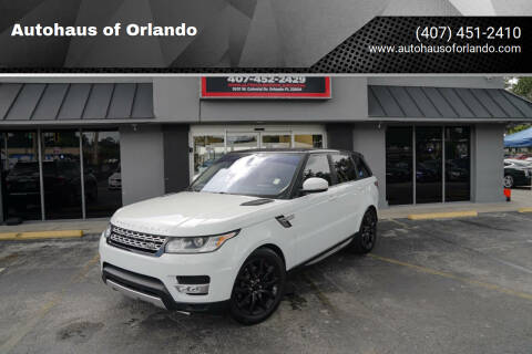 2016 Land Rover Range Rover Sport for sale at Autohaus of Orlando in Orlando FL