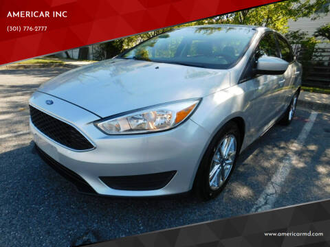 2018 Ford Focus for sale at AMERICAR INC in Laurel MD
