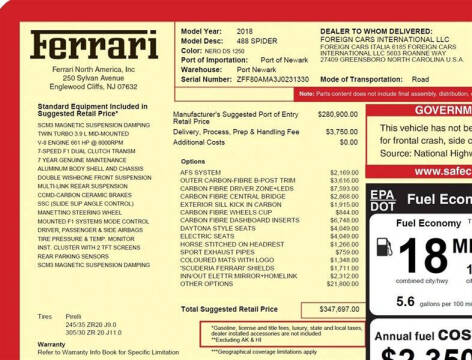 2018 Ferrari 488 Spider