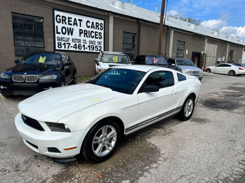 2012 Ford Mustang for sale at BARCLAY MOTOR COMPANY in Arlington TX