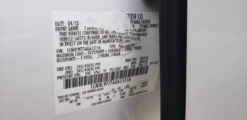 2010 Lincoln MKS EcoBoost