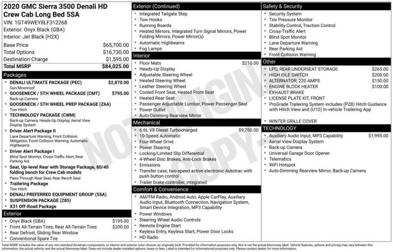 2020 GMC Sierra 3500HD