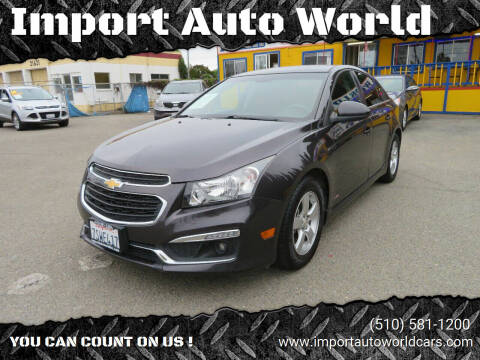 2016 Chevrolet Cruze Limited for sale at Import Auto World in Hayward CA
