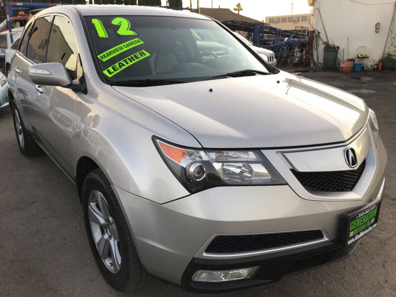 2012 Acura MDX for sale at CAR GENERATION CENTER, INC. in Los Angeles CA