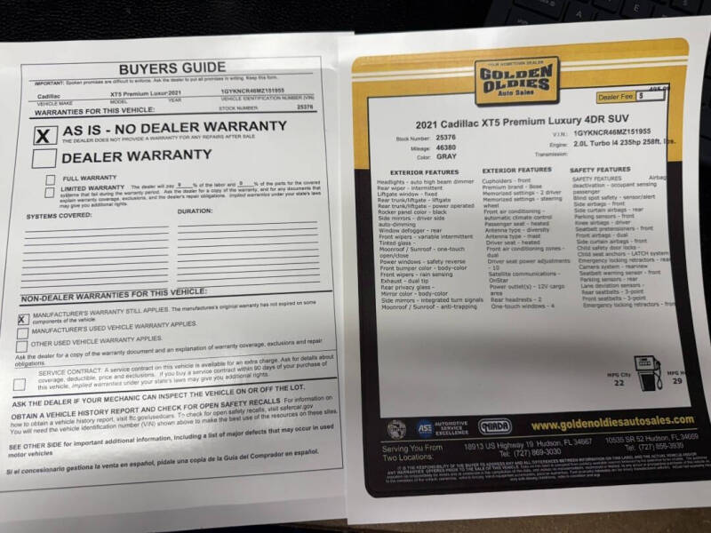 2021 Cadillac XT5 Premium Luxury