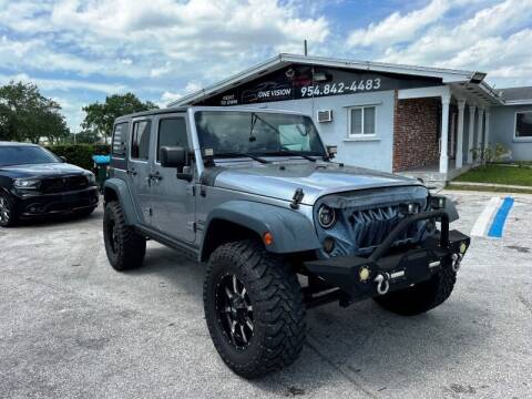 2016 Jeep Wrangler Unlimited for sale at One Vision Auto in Hollywood FL