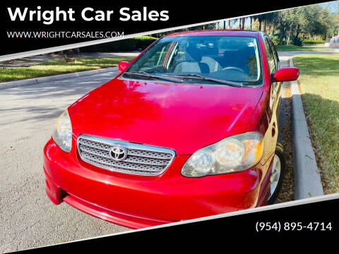 2007 Toyota Corolla for sale at Wright Car Sales in Lake Worth FL