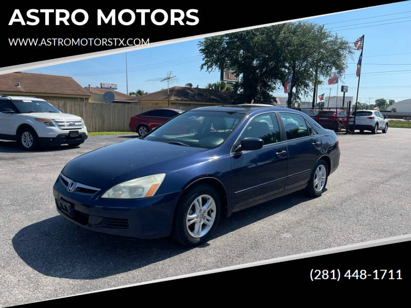 2006 Honda Accord for sale at ASTRO MOTORS in Houston TX