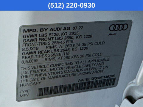 2022 Audi Q3 quattro S line Prem Plus 45 TFSI