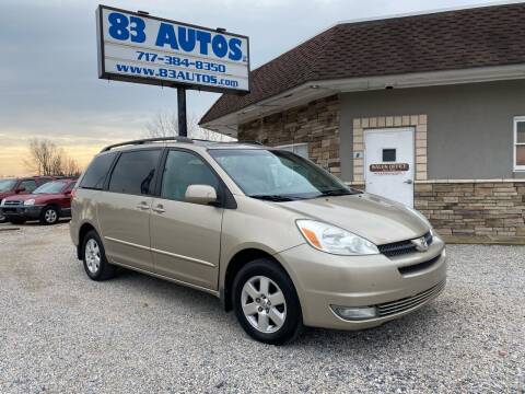 2004 Toyota Sienna for sale at 83 Autos in York PA