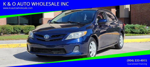 2012 Toyota Corolla for sale at K & O AUTO WHOLESALE INC in Jacksonville FL