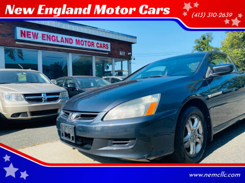 2007 Honda Accord for sale at New England Motor Cars in Springfield MA