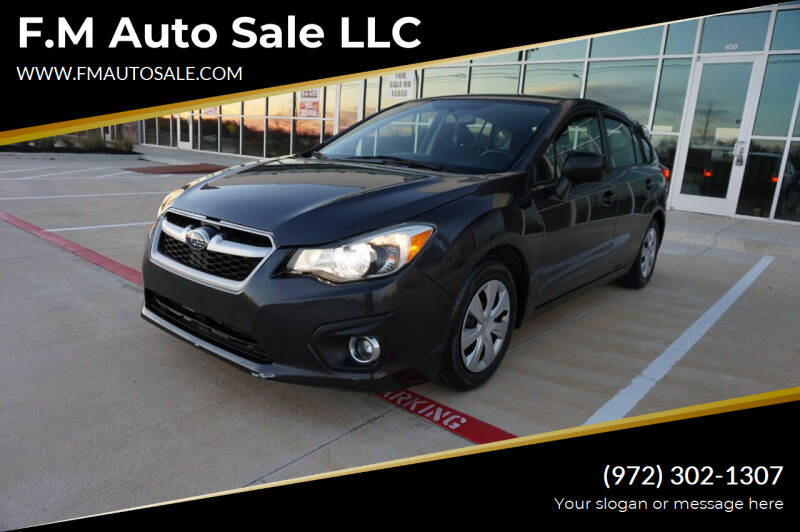 2012 Subaru Impreza for sale at F.M Auto Sale LLC in Dallas TX