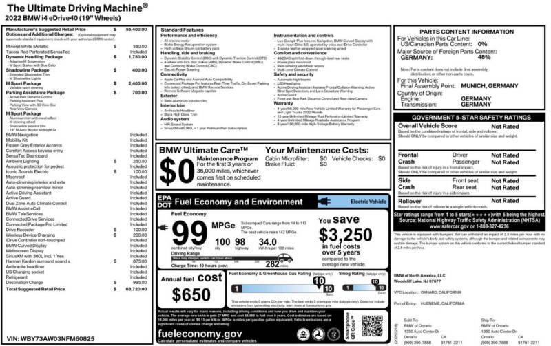 2022 BMW i4 eDrive40 Gran Coupe
